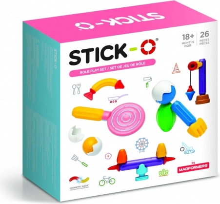Magnetyczna konstrukcja STICK-O Zdolniś, 26 elementów