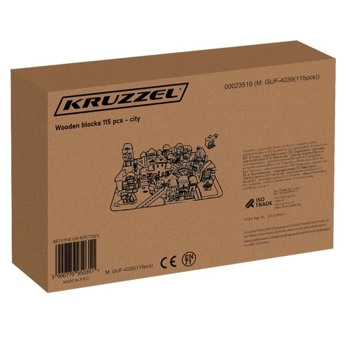 Drewniane klocki 115 sztuk - miasto 23519