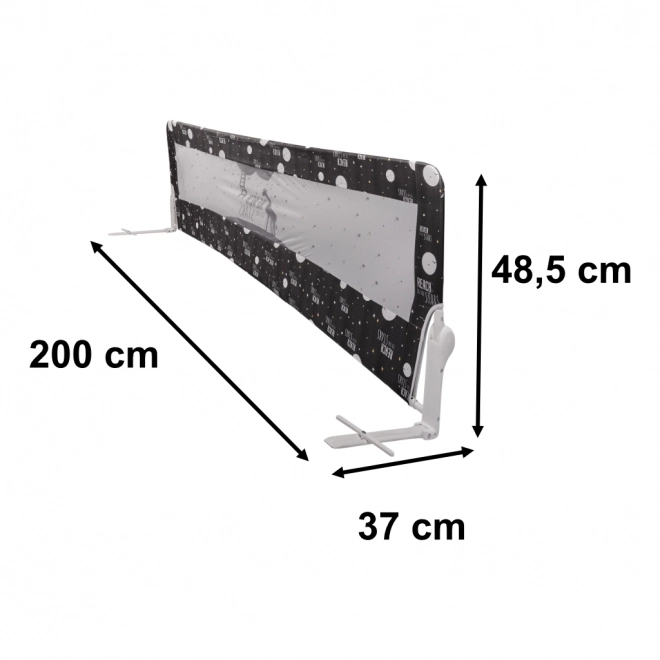 Ochronna barierka na łóżko 200 cm czarna