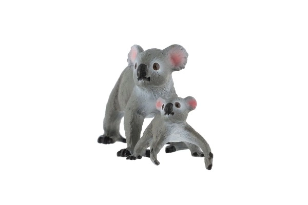 Koala niedźwiedzia 2 sztuki samica z młodym plast zooted 4-6cm w woreczku