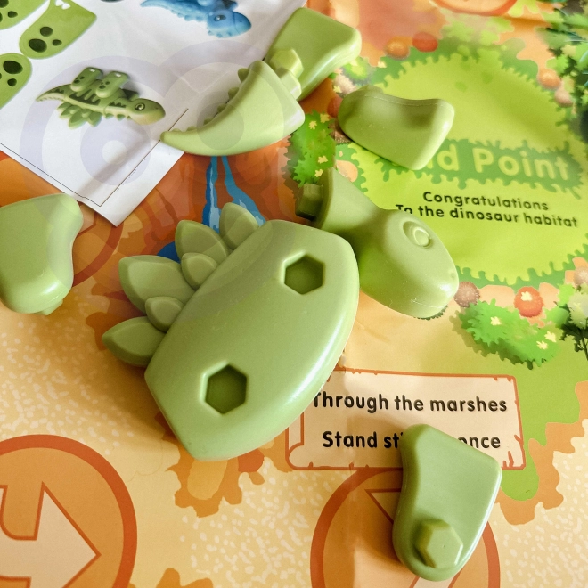 Zestaw konstrukcyjny Dinozaury 2w1 gra planszowa