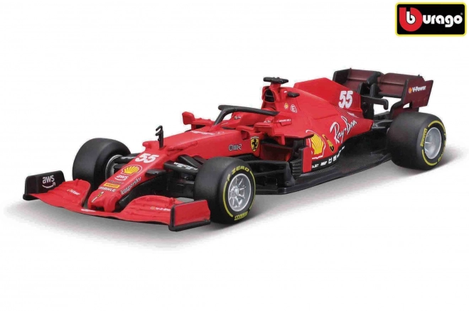 Model Ferrari Racing F1 SF21 Carlos Sainz z hełmem