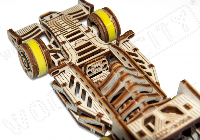 Drewniane Miasto 3D puzzle Wyścigowy Samochód Bolid 108 części