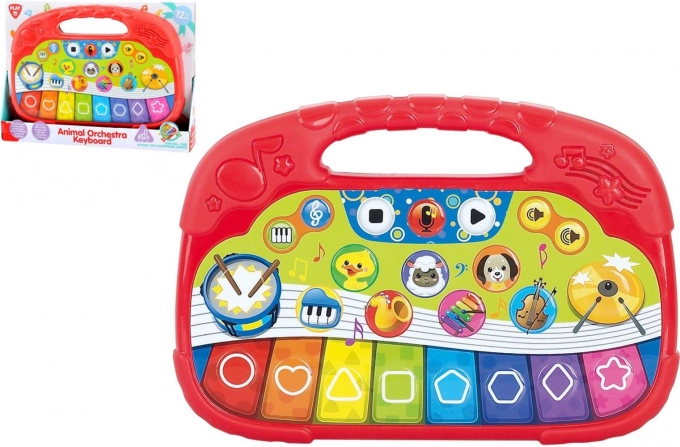 pianinko zwierzątka dla najmłodszych z dźwiękami i melodiami 25 cm