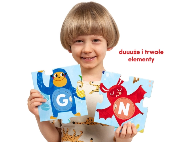 CzuCzu duże puzzle z otworem Alfabet