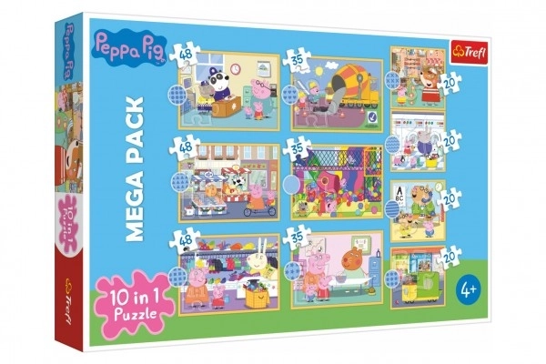 Puzzle 10w1 Świnka Peppa