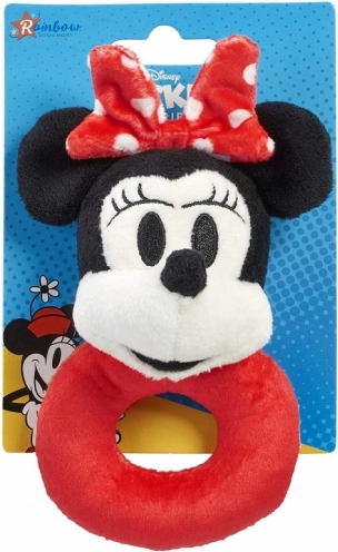 Pluszowa grzechotka MINNIE – miękki kółeczko dla niemowląt