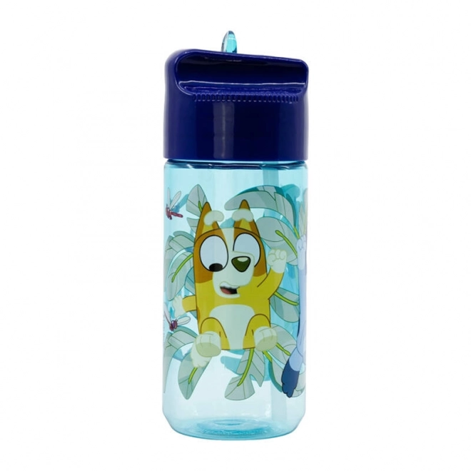 Butelka na wodę ze słomką dla dzieci STOR 50636 430 ml Bluey (niebieska)