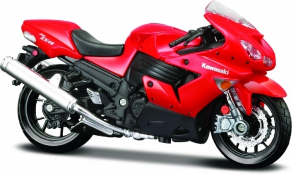 Model motocykla Kawasaki Ninja ZX-14 z podstawką 1:18