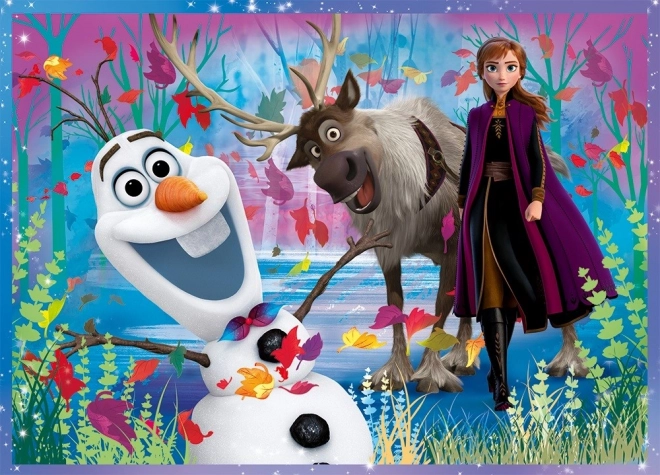 Puzzle 4w1 Kraina lodu II/Frozen II w pudełku 28x28x6cm