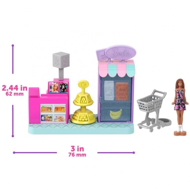 Zestaw Supermarketu Barbie Mini Barbieland