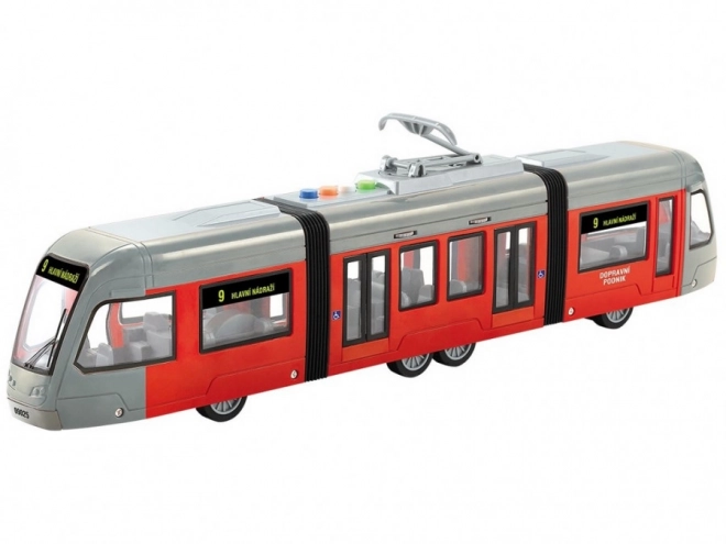 Tramwaj z realistycznym ogłoszeniem
