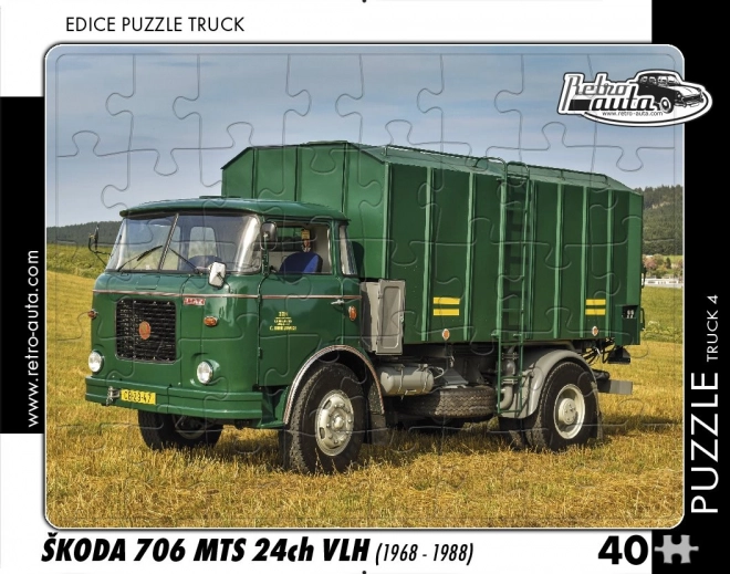 RETRO-AUTA puzzle Škoda 706 MTS (1968–1988) – 40 elementów