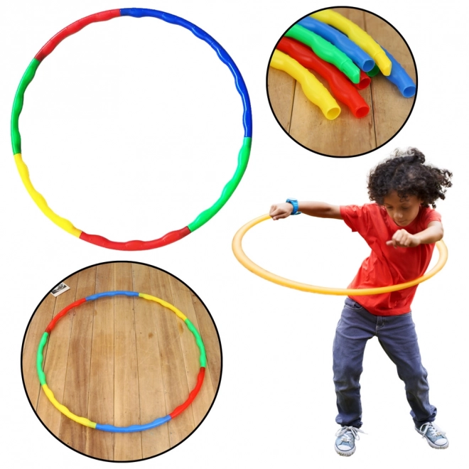 Kolorowa składana Hula Hoop z wypustkami masującymi