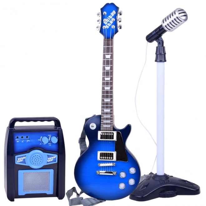 Elektryczna gitara z mikrofonem i wzmacniaczem dla dzieci Karaoke