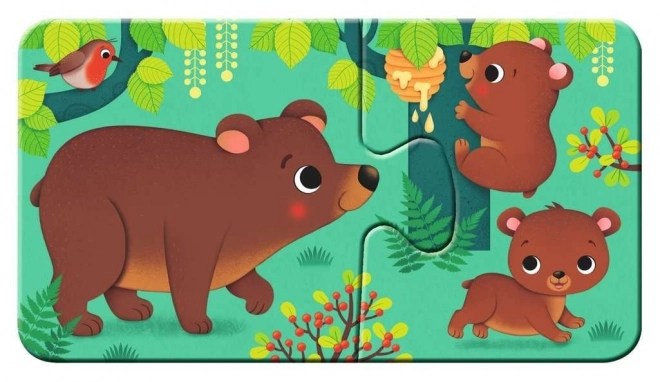 RAVENSBURGER Moje pierwsze puzzle – zwierzątka i młode, 9×2 elementów
