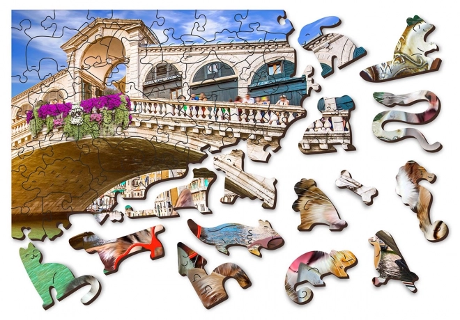 Drewniane puzzle Kocięta w Wenecji 2w1