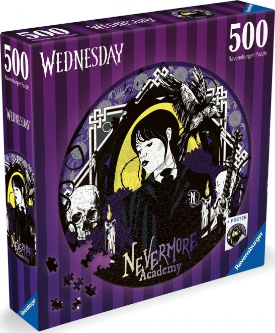 Okrągłe puzzle Wednesday 500 elementów
