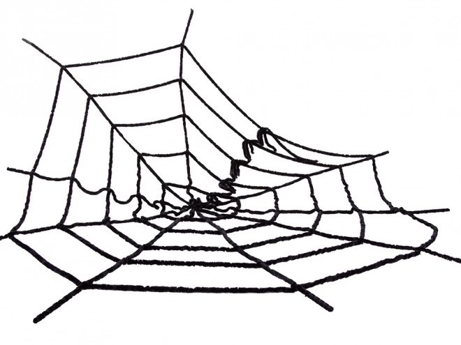 Sztuczna czarna pajęczyna na Halloween