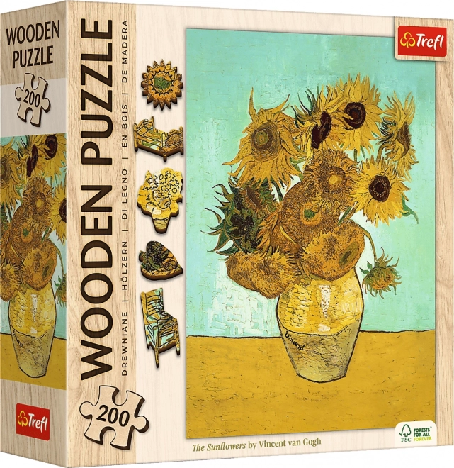 TrefL drewniane puzzle Vincent van Gogh - Słoneczniki