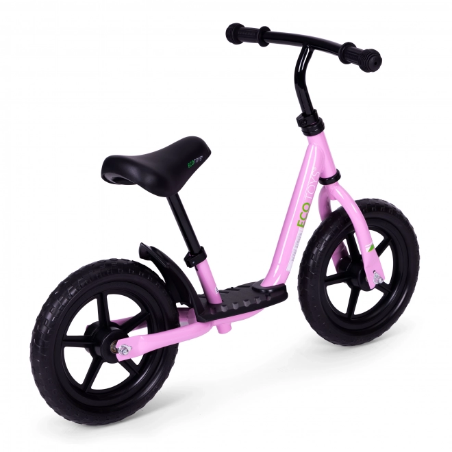Dziecięcy rowerek biegowy z platformą ECOTOYS różowy