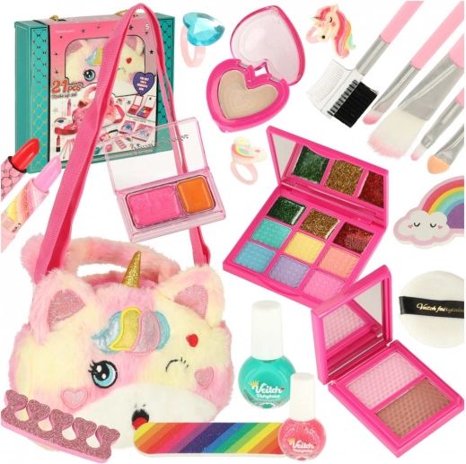 Unicorn Zestaw do makijażu dla dzieci, 21 sztuk
