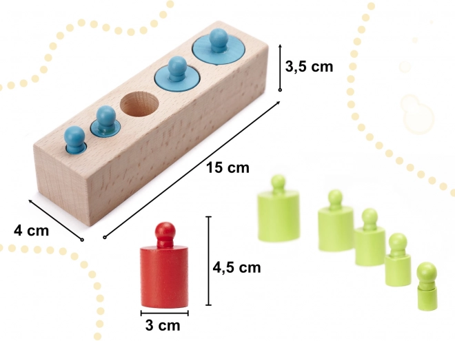 Drewniane Montessori wkładki kolorowe