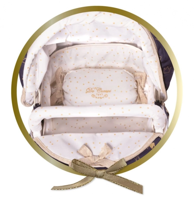 DeCuevas 80732 Wózek dla lalek 3 w 1 XL z torbą Classic Gold 2020 - 81 cm