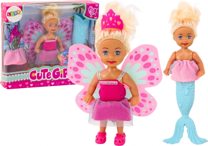 Mini laleczka 2w1 syrenka Fairy Tail Wings