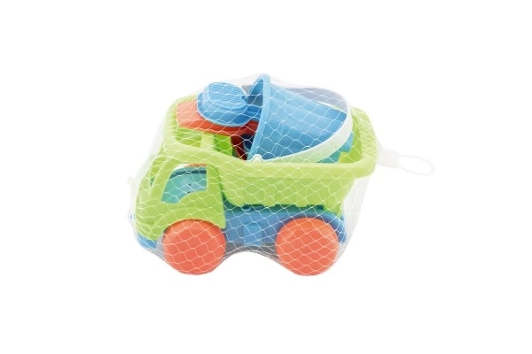 Samochód na piasek z akcesoriami plastik 16cm 2 kolory w siatce
