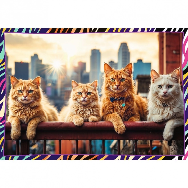 Puzzle 4x250 elementów Zabavne zwierzęta