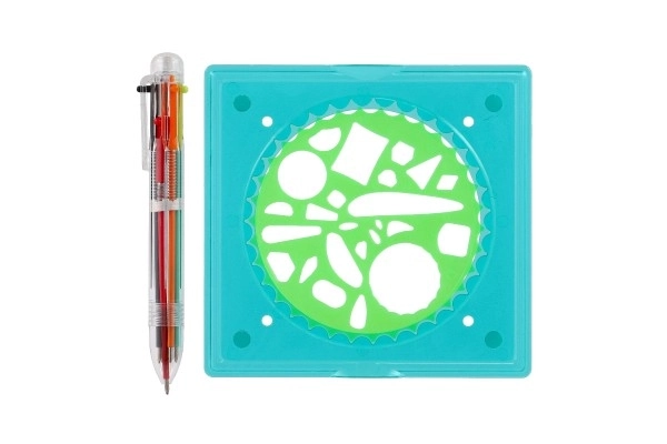 Inspiro linijka + 6-kolorowy długopis plastikowy w pudełku 24x24x2cm