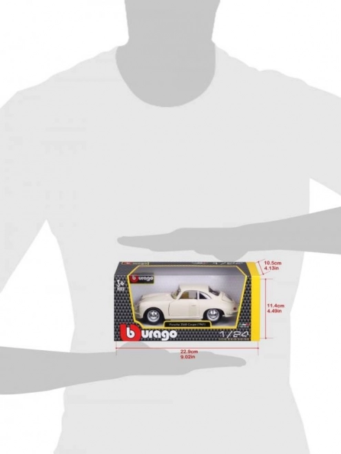 Bburago 1:24 Porsche 356B Coupe (1961) Kość słoniowa