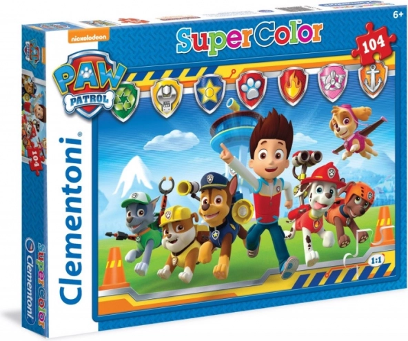 Puzzle 104 elementy Super Kolory Psi Patrol