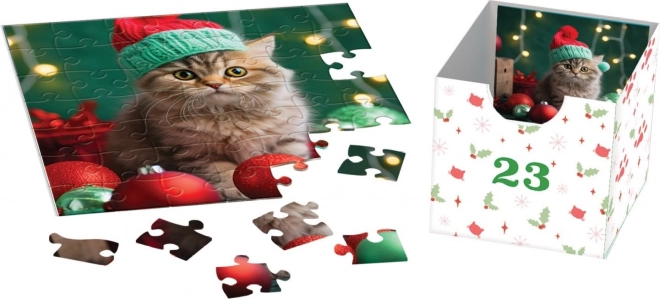 Adwentowy kalendarz puzzle Świąteczne Brody