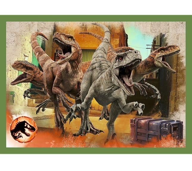 Puzzle 4w1 niebezpieczne dinozaury Jurassic World