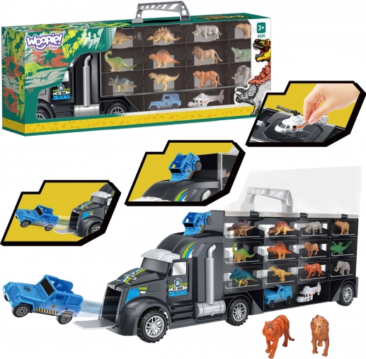 Woopie ciężarówka transporter dinozaurów i zwierząt 3w1