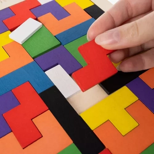 Drewniane puzzle/tetris Kruzzel 22667