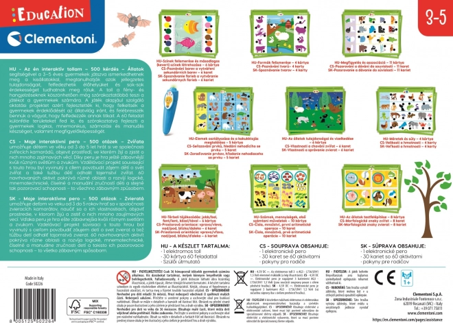Gra edukacyjna CLEMENTONI: moje interaktywne pióro 500 quizów