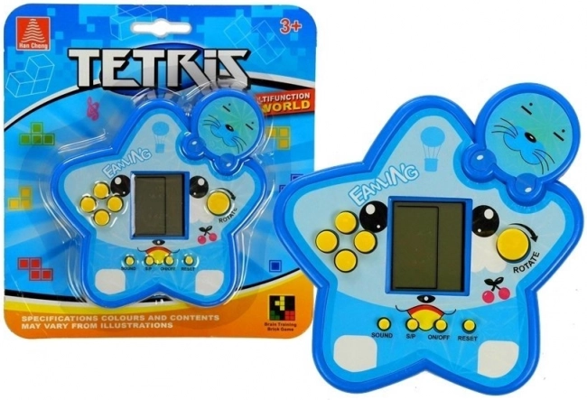 Elektroniczna gra TETRIS w kształcie gwiazdy – niebieska