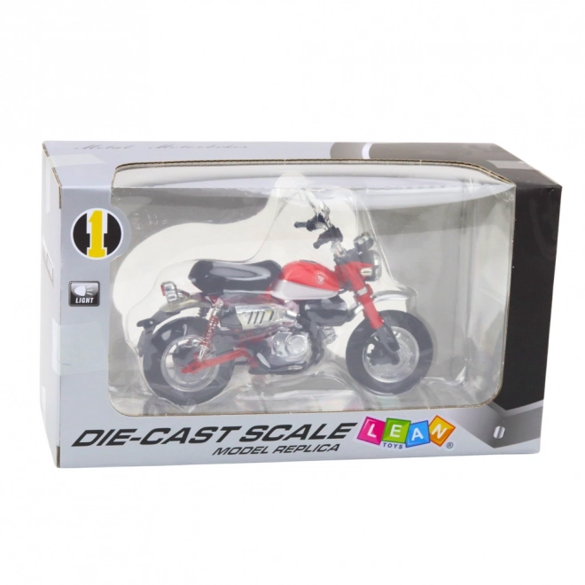 Motocykl retro metalowy czerwony 1:12