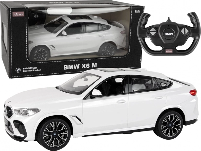 Zdalnie sterowane auto BMW X6 M 1:14 Rastar białe