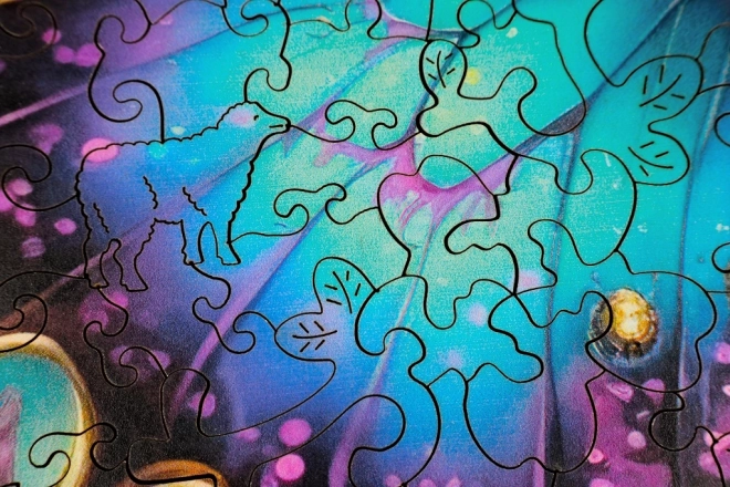 EscapeWelt Drewniane puzzle luminescencyjne Motyl 500 elementów