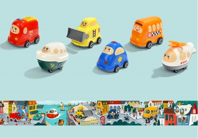 TOP BRIGHT Drewniane puzzle z zabawką: Wóz strażacki 24 elementów
