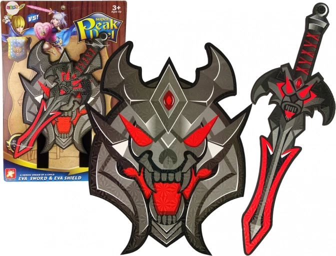 Zestaw miecza i tarczy Black Warrior Shield Set z pianki EVA