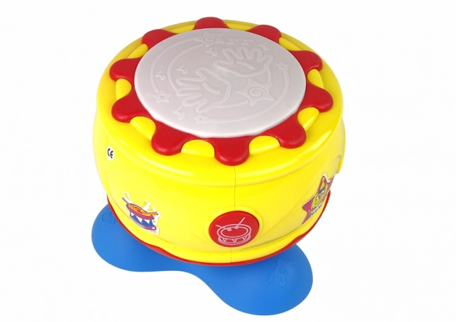 Wielki interaktywny muzyczny bęben ze światłami 19 cm