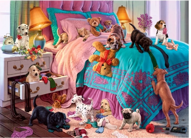 Puzzle Niegrzeczne szczeniaki 1000 elementów