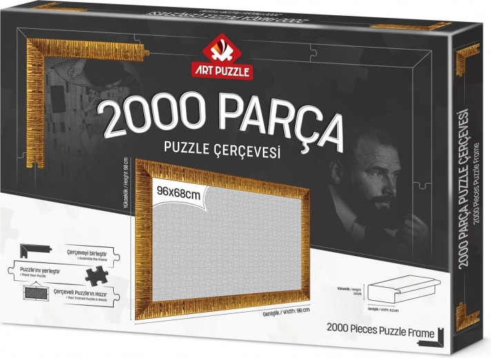 Złota rama na puzzle 96x68cm