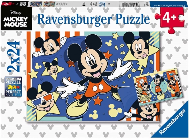 Ravensburger puzzle Myszka Miki 2x24 elementy