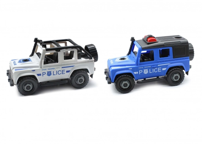 Samochód dżip policyjny skręcany 17,5 cm